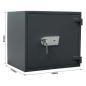 Preview: Rottner Wertschutzschrank EN2 Galaxy 60 IT Fire Doppelbartschloss graphitgrau T05819